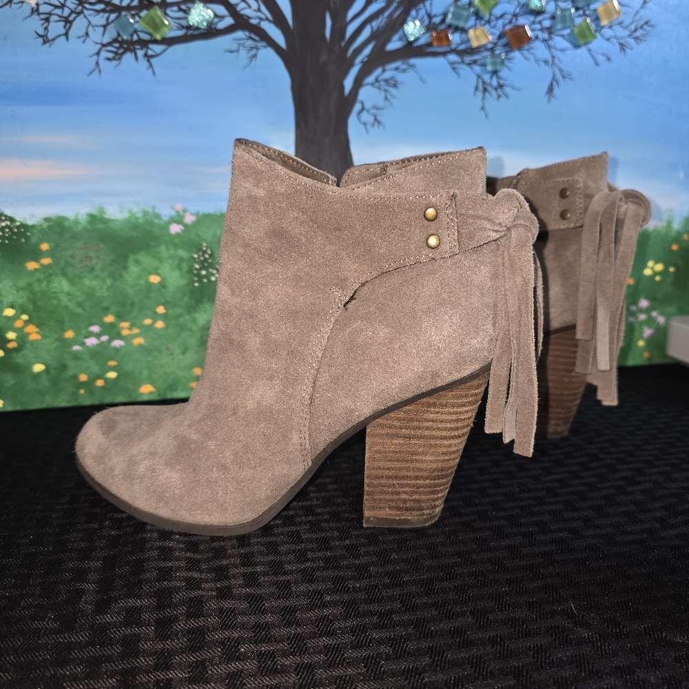 Franco Fortini Tan Suede Ankle Boots